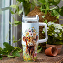 Hillside Pasture Tumbler Trenta Cup Double Wall Stainless Steel, Farm Highland Cow, 30oz, Gift Box