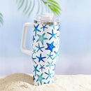 Seaside Retreat Tumbler Stainless Steel Canyon Cup, Starfish, 40oz, Window Box