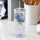 VivaStyle Hydrangea Haven Insulated Tumbler Shatterproof, 20oz, Gift Box