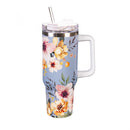 Hillside Pasture Tumbler Canyon Cup Double Wall Stainless Steel, Florals, 40oz, Gift Box