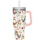 Hillside Pasture Tumbler Canyon Cup Double Wall Stainless Steel, Farm Chickens, 40oz, Gift Box