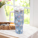 Hop Into Spring Tumbler Stainless Steel Canyon Cup, Floral Goose, 40oz, Window Box