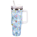Hop Into Spring Tumbler Stainless Steel Canyon Cup, Floral Goose, 40oz, Window Box