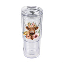 Petal & Plow Farm Highland Cow Insulated Tumbler Shatterproof, 20oz, Gift Box