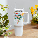 Cottage Garden Tumbler Canyon Cup Double Wall Stainless Steel, Florals, 40oz, Gift Box