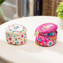 What She Shed Botanical Brights Travel Accessories, Embroidered Round Travel Case, Asst of 2