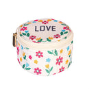 What She Shed Botanical Brights Travel Accessories, Embroidered Round Travel Case, Asst of 2