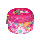 What She Shed Botanical Brights Travel Accessories, Embroidered Round Travel Case, Asst of 2