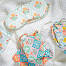 Geometric Tapestry Scalloped Harmony Travel Accessories, Eye Mask with Travel Pouch, Asst of 3