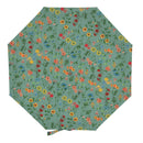 Simple Blessings Umbrella Manual Compact with Sleeve, Green Floral, 38" Canopy x 22.5"H