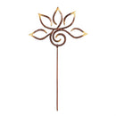 VivaStyle Garden Stake, Zen Symbols Metal Garden Stake, Lotus Lotus