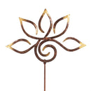 VivaStyle Garden Stake, Zen Symbols Metal Garden Stake, Lotus Lotus