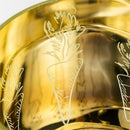 Carrot-Etched Glass Hurricane, Medium