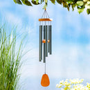 Avria Wood Top Hand-Tuned Wind Chime, Green, 29"