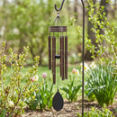 Avria Wind Chime, Tuned Wind Chime, Laser Stripes, 27"H, Brown
