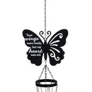 Memorial Decorative Wind Chime, Metal, Lasercut Butterfly
