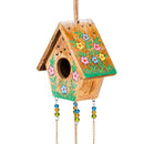 What She Shed Wind Chime, Wood, Hand-painted Birdhouse, 27", Asst of 2