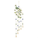 Hillside Pasture Decorative Wind Chime, Metal with Beadwork, Peacock