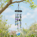 Avria Wind Chime, Tuned Wind Chime, Printed Hydrangeas, 27" H