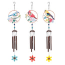 Cottage Garden Wind Chime, Metal, Spring Bird Chime, Asst of 3