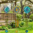 Decorative Wind Chime, Metal, Mandala Design, Asst of 3