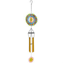 Decorative Wind Chime, Metal, Mandala Design, Asst of 3