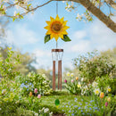 Cottage Garden Wind Chime, Metal, Sunflower