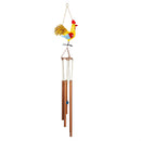 Hillside Pasture Wind Chime, Metal, Colorful Rooster Chime, 13"