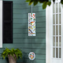 Cottage Garden Wind Chime, Metal, Birds on Branches Cylinder Chime, 36" H