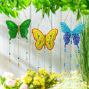 Pollinator Garden Wind Chime, Decorative Butterfly, 28", Asst of 3