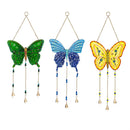 Pollinator Garden Wind Chime, Decorative Butterfly, 28", Asst of 3