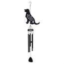 Memorial Decorative Wind Chime, Metal, Lasercut Dog