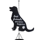 Memorial Decorative Wind Chime, Metal, Lasercut Dog
