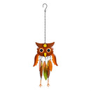 Harvest Blossoms Wind Chime, Metal Owl Wind Chime, Asst of 2