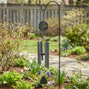 Avria Wind Chime, Tuned Wind Chime, Laser Cut Butterfly,27"H, Gray