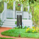 Avria Stained Glass Hand-Tuned Wind Chime, Poppies, 36"
