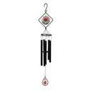 Avria Stained Glass Hand-Tuned Wind Chime, Poppies, 36"