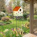 Cottage Garden Decorative Wind Chime, Metal, Birdhouse