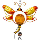 Cottage Garden Wind Chime, Solar, Metal, Butterfly and Dragonfly, Asst of 2