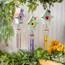 What She Shed Wind Chime, Metal, Decorative Birdhouse, 34", Asst of 3