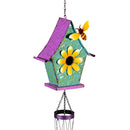 What She Shed Wind Chime, Metal, Decorative Birdhouse, 34", Asst of 3