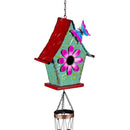What She Shed Wind Chime, Metal, Decorative Birdhouse, 34", Asst of 3