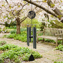 Avria Wind Chime, Tuned Wind Chime, Laser Cut Cardinal, 27"H, Gray
