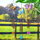Cottage Garden Wind Chime, Metal, Butterfly, 32.5", Asst of 3
