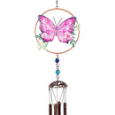 Cottage Garden Wind Chime, Metal, Butterfly, 32.5", Asst of 3
