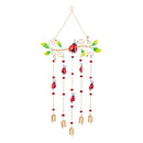 Cottage Garden Decorative Wind Chime, Metal, Ladybugs with Leaves