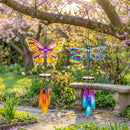 Cottage Garden Wind Chime, Glass, Butterfly/Dragonfly, Asst of 2
