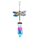 Cottage Garden Wind Chime, Glass, Butterfly/Dragonfly, Asst of 2