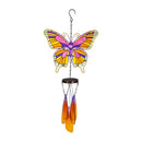 Cottage Garden Wind Chime, Glass, Butterfly/Dragonfly, Asst of 2