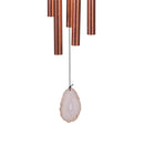 Cottage Garden Wind Chime, Metal & Glass, Agate Dangle, 26", Asst of 4